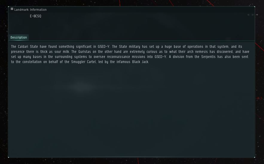 E-8CSQ information window.